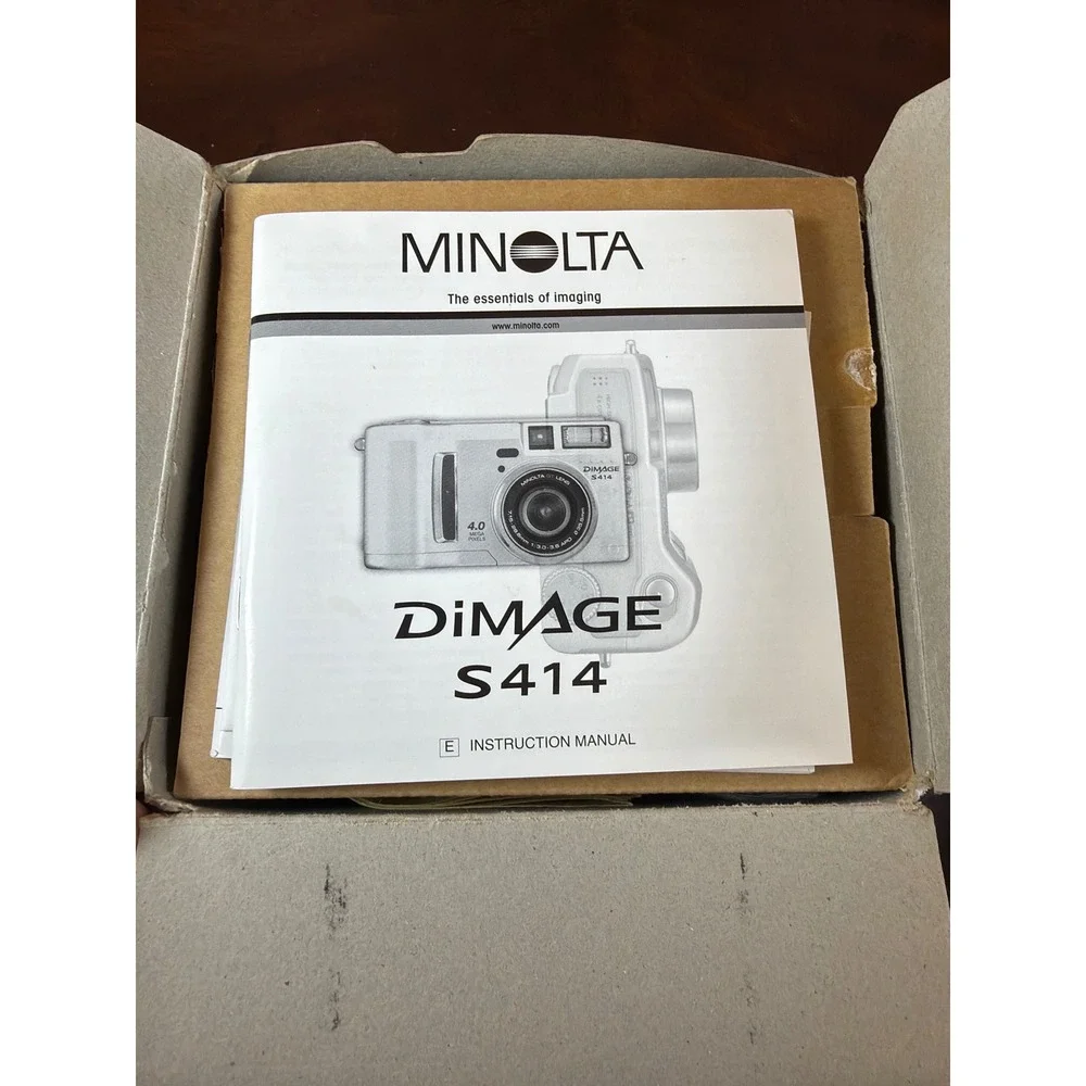 Minolta‎ DiMAGE S414 Digital Camera 4.0MP 4x Optical Zoom Silver Vintage Boxed